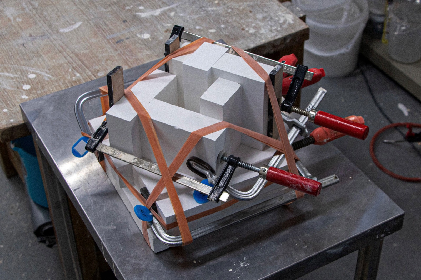 2. assemble-00002, A modular plaster mold