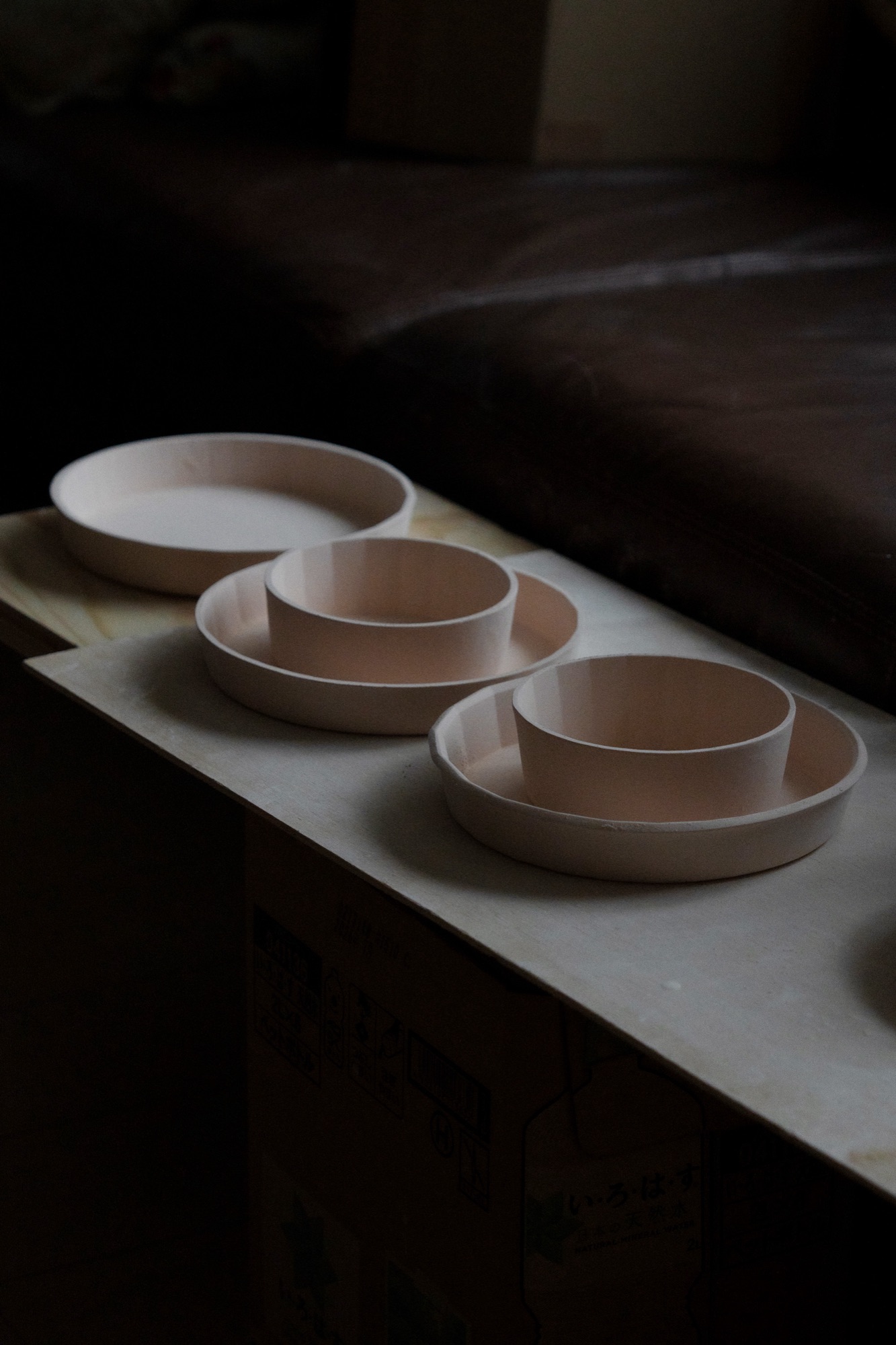 Paper lighting test folded with clips