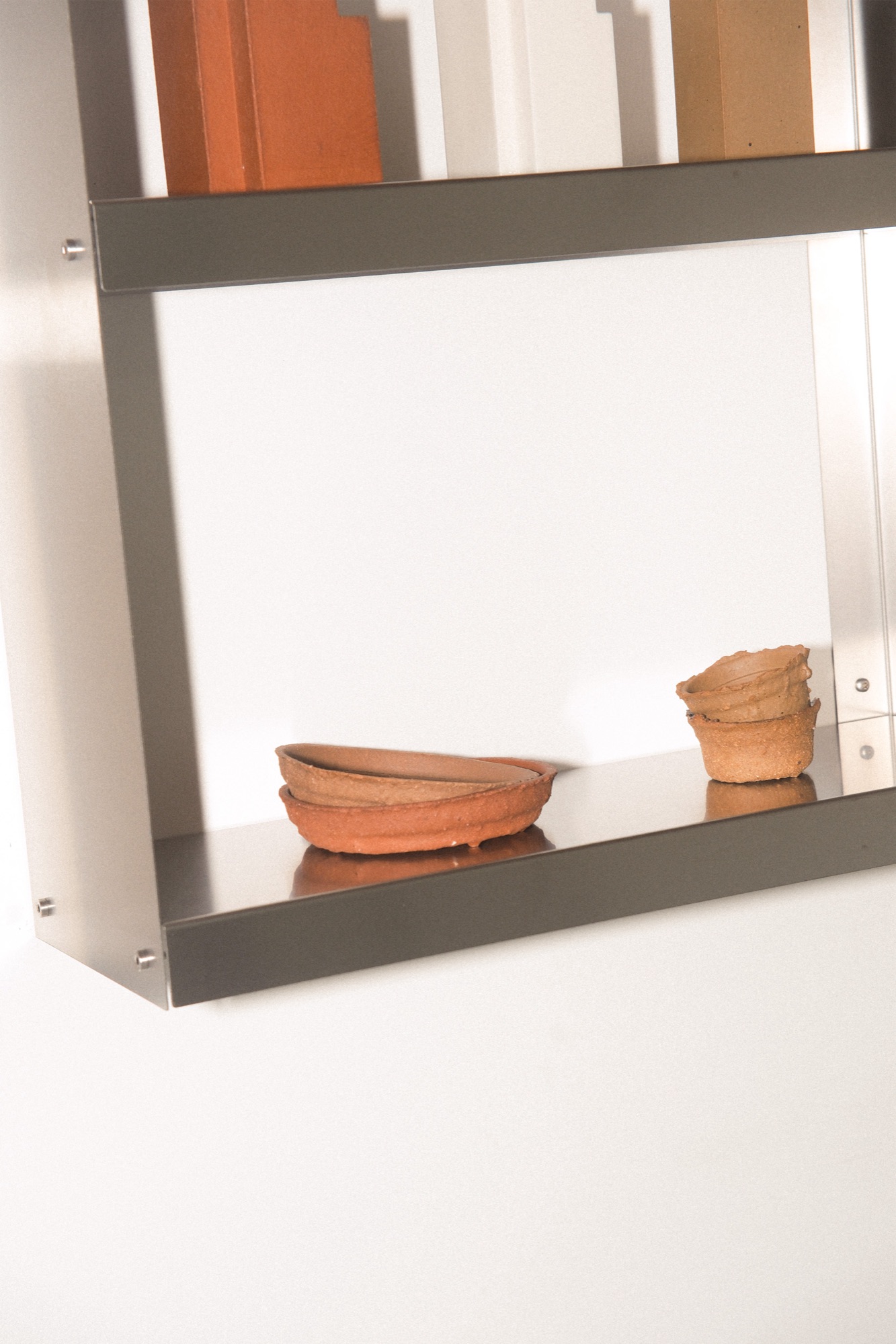 Paper lighting test folded with clips